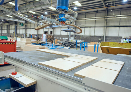 Industrial,Automated,Robot,Machinery,In,An,Industrial,Workshop,Factory,Environment.